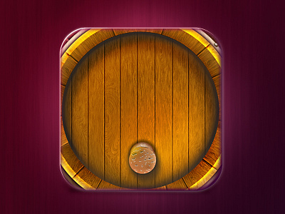 Wine App Icon app barrel cork icon illustration iphone photoshop wine wood