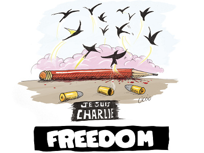 Charlie birds colors drawing freedom pen sketch stencil