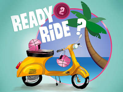 2 Dribbble invites to give away dolce vita dribbble give away helmet invitation invite miami sketch vespa