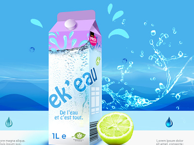 Sustainable Packaging add branding consumer goods design drops durable e2e fast moving consumer goods fmcg illustration illustrator packaging photoshop sparkling sparkly sustainable water
