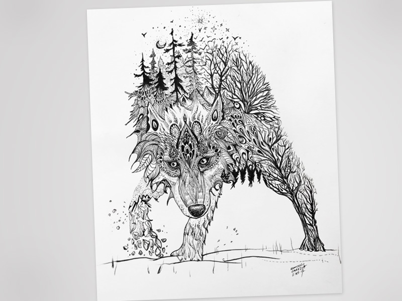 Download Mandala Wolf by Francesco Carella on Dribbble