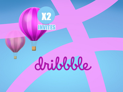 Dribbble Invites balloon creative draft dribbble giveaway inites invitation invite shot sky victory