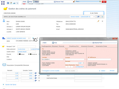 Financial UI bvr interface ergonomy financial tool photoshop swiss ui user interface ux wire transfert