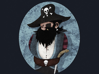 Captain Pirate character concept illustration