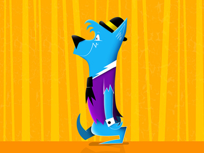 Blue Dog character concept illustration