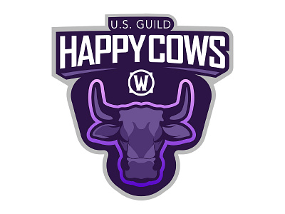 Happy Cows Logo (2017) branding design esports esports logo esports logos graphic graphic design identity logo symbol worldofwarcraft