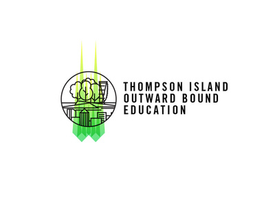 Thompson Island brand and identity brand assets branding design design system emblem logo fluorescent color icon