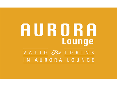 Aurora Drinking Ticket
