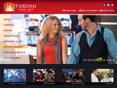 FireKeepers Casino Hotel casino entertainment home page hotel michigan mockup website