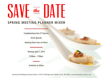 Save the Date | Spring Meeting Planner Mixer casino collateral eblast losttype meeting save the date