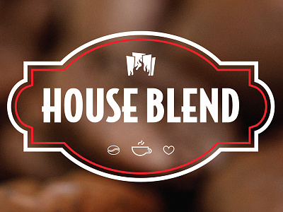 House Blend - Coffee coffee coffee bean coffee cup label love print sticker