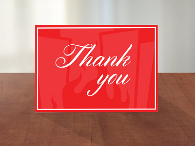 Thank You Card greeting card print thank you card