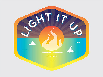 Light it up branding event logo team rally