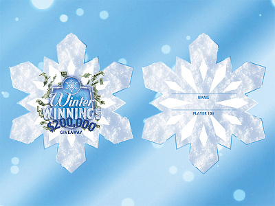 Snowflake diecut frozen print snow snowflake tickets winter