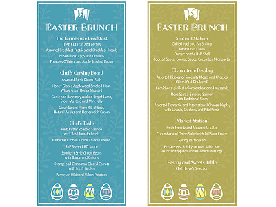 Easter Brunch Menu brunch easter easter eggs eggs menu pattern print