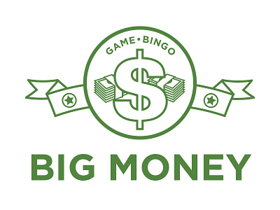 Big Money Bingo Session big bingo cash casino dollar logo money print session shield sign stylization