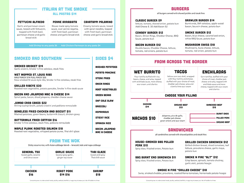 Smoke N Fire Menu by Irisi Tole on Dribbble