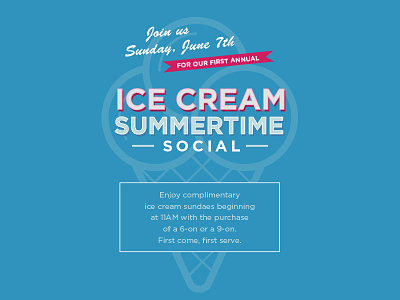 Ice Cream Summertime Social annual bingo casino first guest ice cream package piece print prizes social summertime