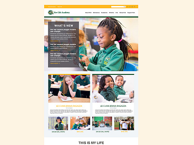 School Website full image responsive school ui ux website