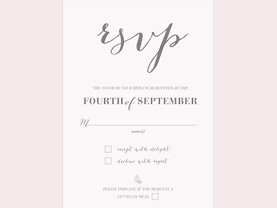 RSVP card card celebration invite love postcard print rsvp wedding