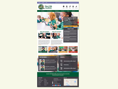 Home Page Layout academic high school landing page school ui ux web design website design