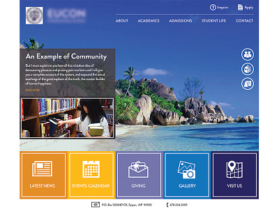 Landing Page high school home redesign school ui ux web design