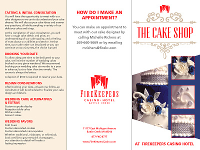 Cake Brochure brochure cake casino illustrator print sales wedding