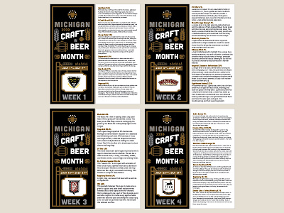 Michigan Craft Beer Month 2016 craft beer drinks michigan rack cards