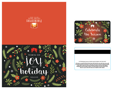 Holiday Gift Card and Gift Card Holder card gift card gifts greetings holiday season print purchase