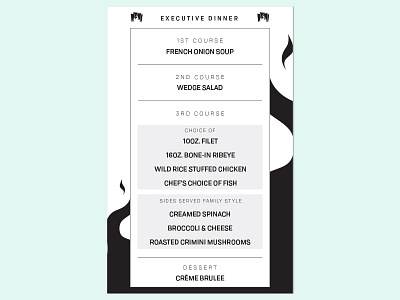 Executive Dinner Menu