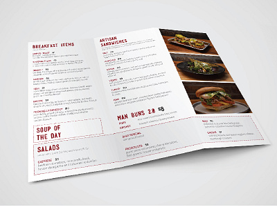 Trifold Menu battle creek eats food grand rapids menu michigan pizza restaurant