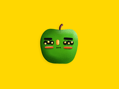 Apple procreate apple cutecharacter
