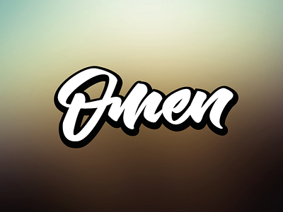 Omen illustration illustrator lettering logo