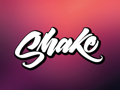 Shake illustration illustrator lettering logo