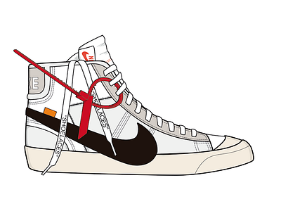 Nike x Off-White Blazer fashion hypebeast illustration illustrator logo nike offwhite photoshop sneaker