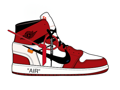 Nike x Off-White Jordan fashion hypebeast illustration illustrator logo nike offwhite photoshop sneaker