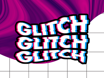 Glitch black glitch graphic design grid lettering vaporwave white