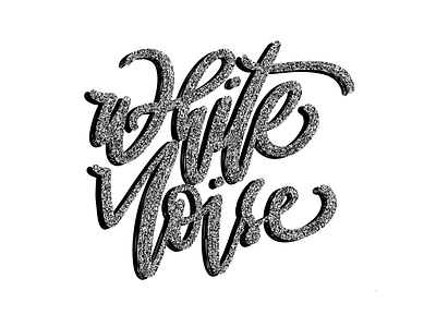 White noise apple pencil calligraphy custom lettering illustration illustrator ipad pro lettering logo photoshop procreate type wip