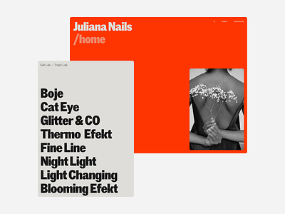 Juliana Nails AD WS art direction branding design layout mobile typography ui web
