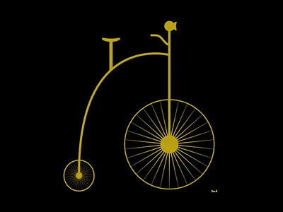 Penny-Farthing design flat illustration minimal vector