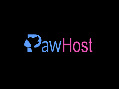 Pet host application logo dark clean design design illustration logo minimal