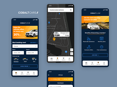 Mobile app UI design for car rental