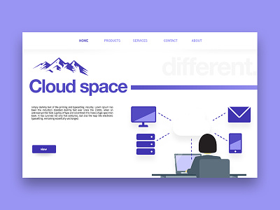 Cloudspace design illustration landing page design landingpage ui webdesign
