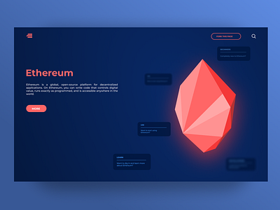 Ethereum landing page design