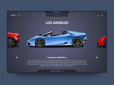 Car rental user interface aventador branding gradient design lamborghini landing page design ui webdesign webui