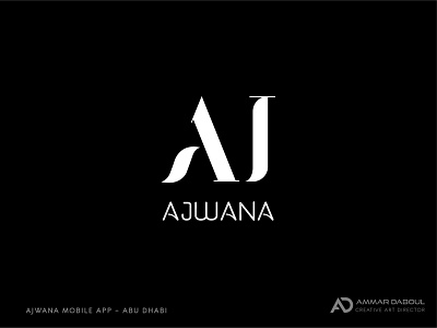 Ajwana Logo art branding creative design icon illustration logo typography vector visual design