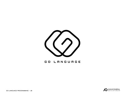 GO LANG art branding creative design flat illustration logo minimal typography website