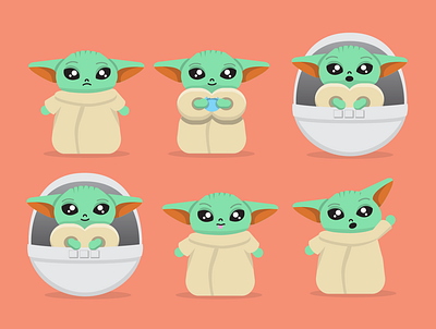 Baby Yoda illustration starwars yoda