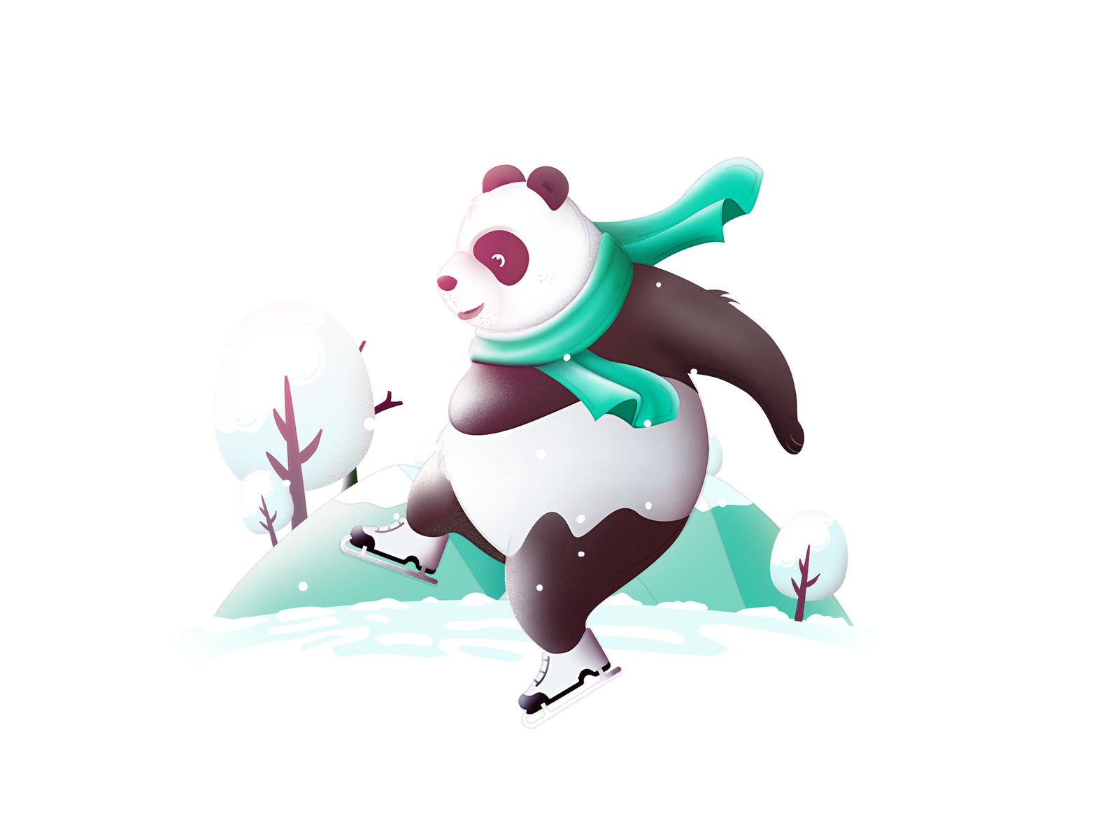 Skating Panda by Anson Poulose on Dribbble