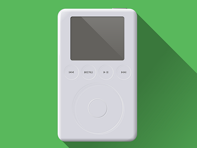 3rd Generation iPod apple classic flat illustrator ipod music original pixelmator vintage white
